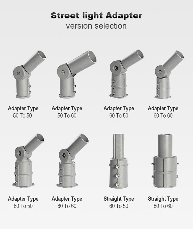 60mm arm to 60mm column degree angle Street light adjustable adapter