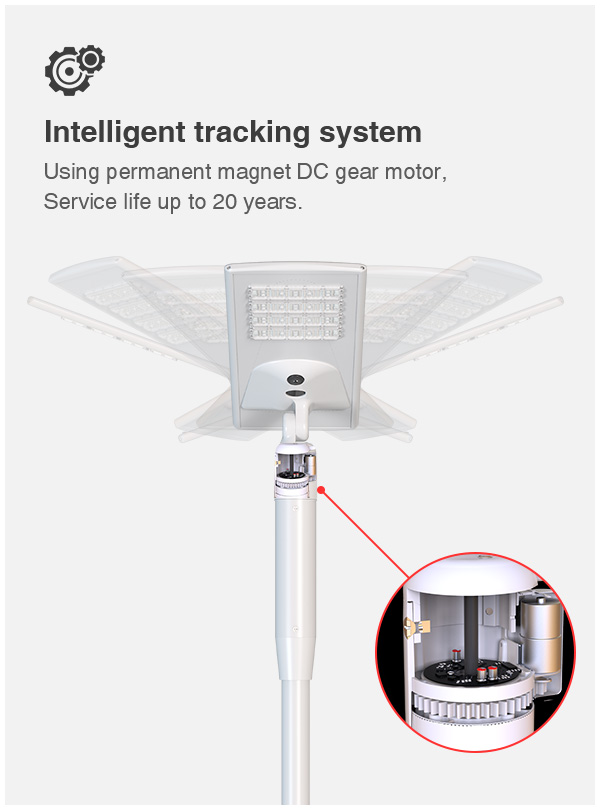 Smart tracking solar street light