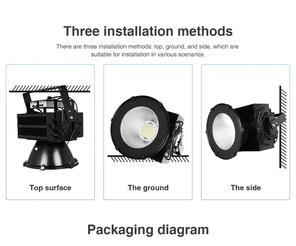 High brightness High power 300w 500W aluminum square parks led flood landscape lighting