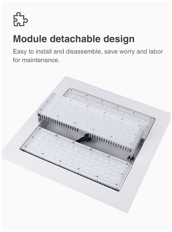 wholesale 80W 120W 150W 160W 200W led gas station canopy lights for petrol station garage