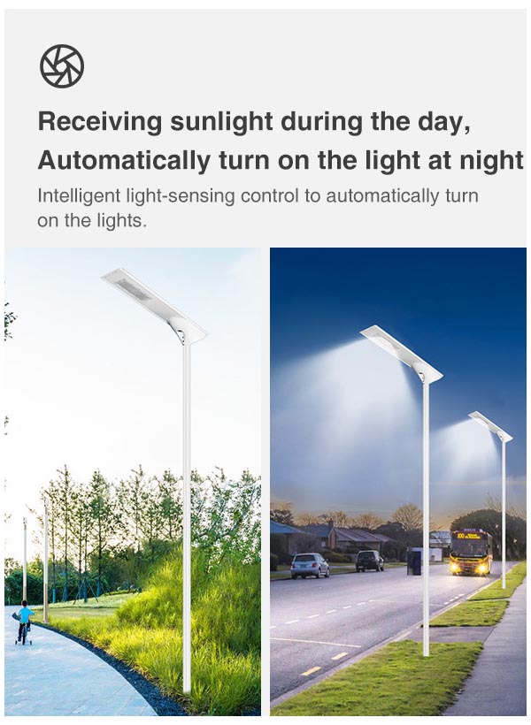 40w outdoor LED solar street light pathway parking lot lamp 12v solar 30w 50w 60w all in one solar panel street lights