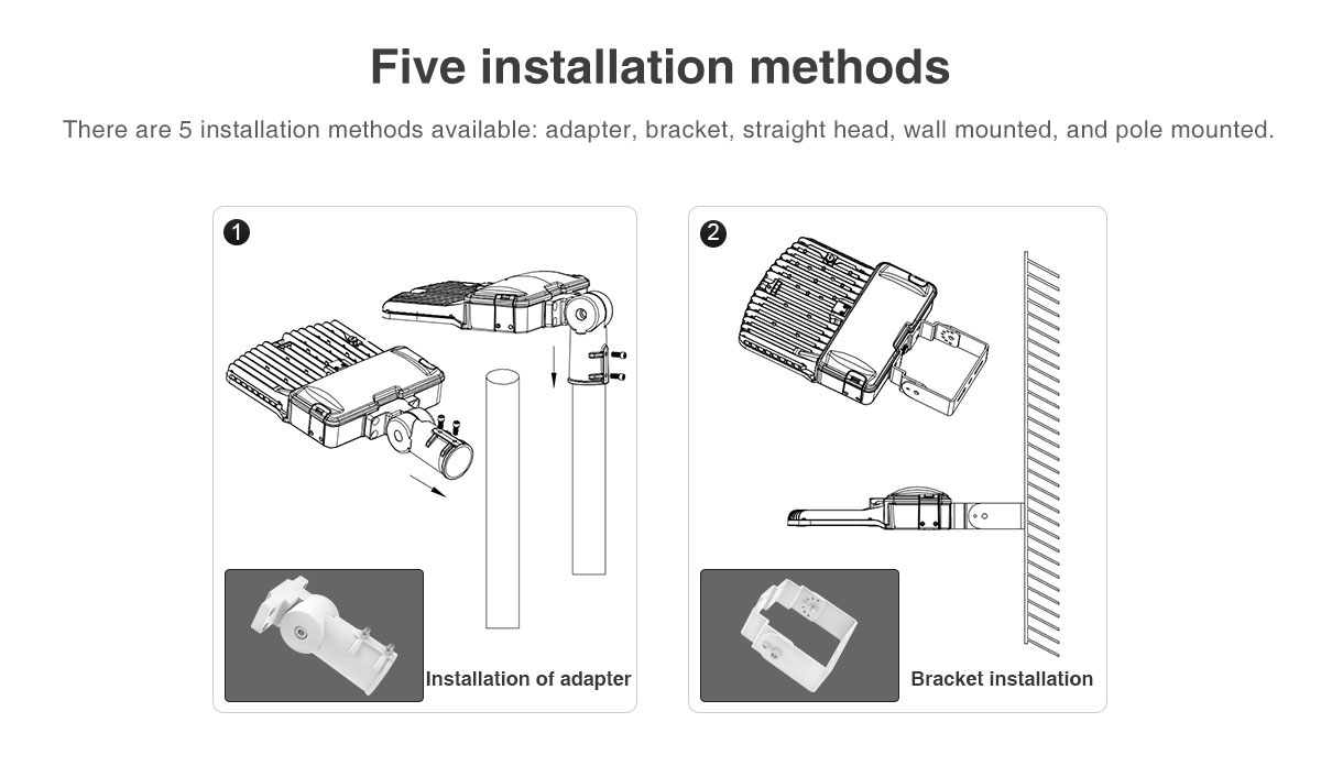 wholesale street garden lights factory street lamp 50w 100w 150w 200w 300w Snap-in installation