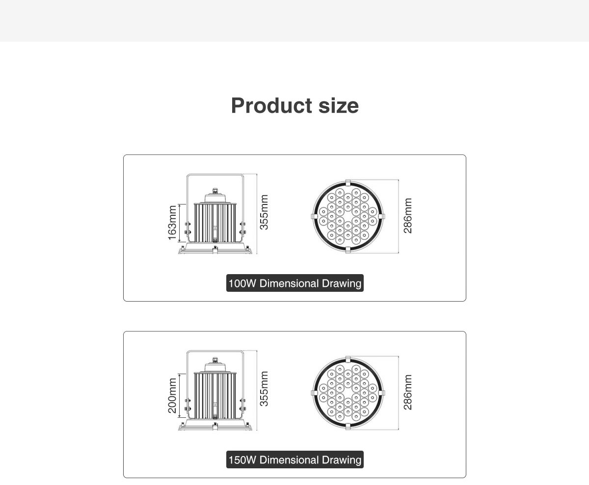 wholesale high-purity reflector led flood lights far projection distance sports light 100w 150W outdoor tunnle stadium lighting