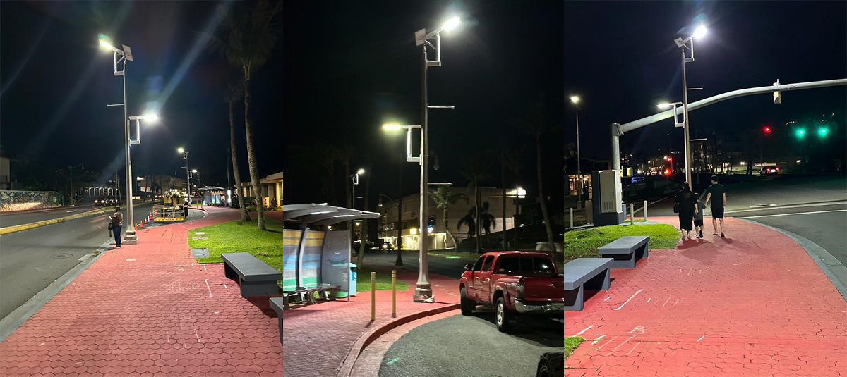 Main street and auxiliary road lighting project in Guam (US) tourist area