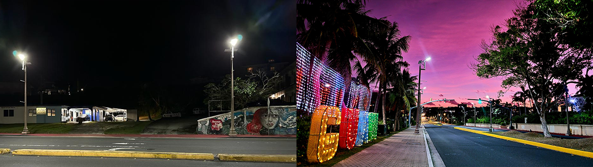 Main street and auxiliary road lighting project in Guam (US) tourist area