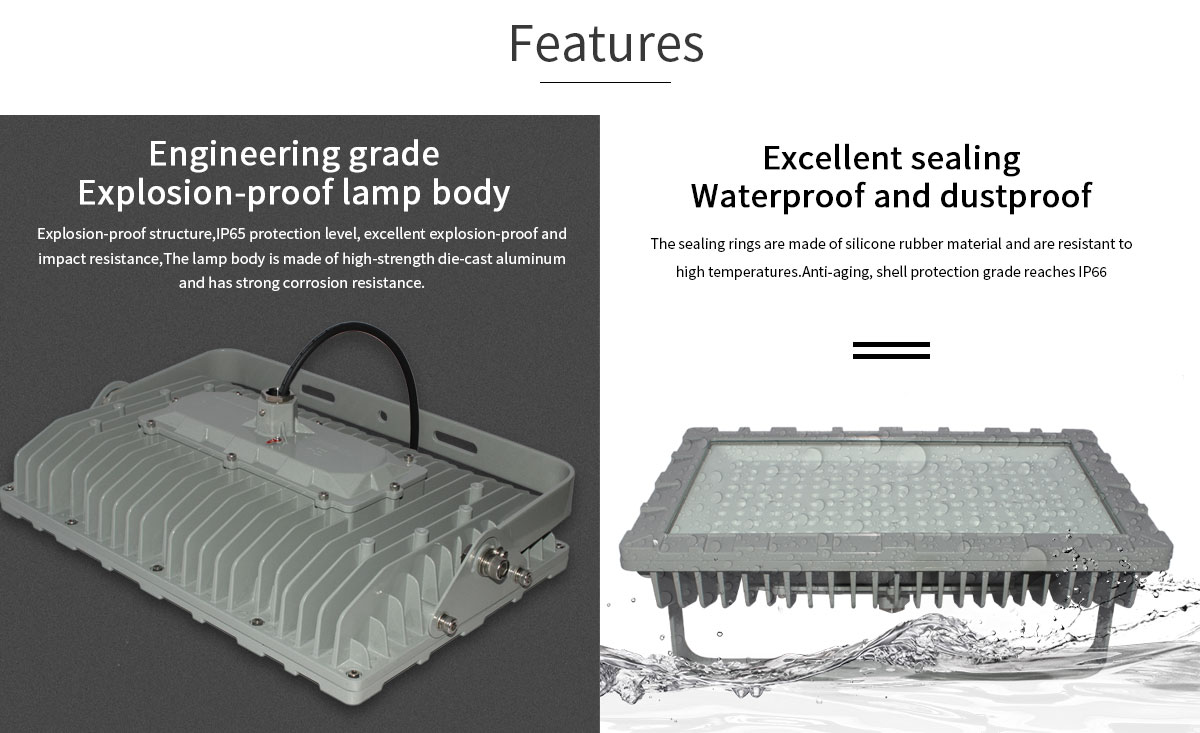 150W Modular Explosion proof LED tunnel light IP65 Waterproof Explosion-proof and Dust-proof LED Flood Light