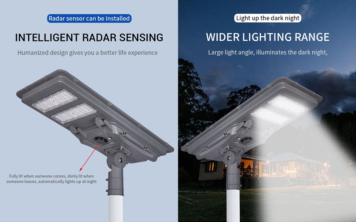 IP65 Rated Aluminum Profile Mono-Si 35W Smart Outdoor Solar-Powered LED Street Light with Solar Energy