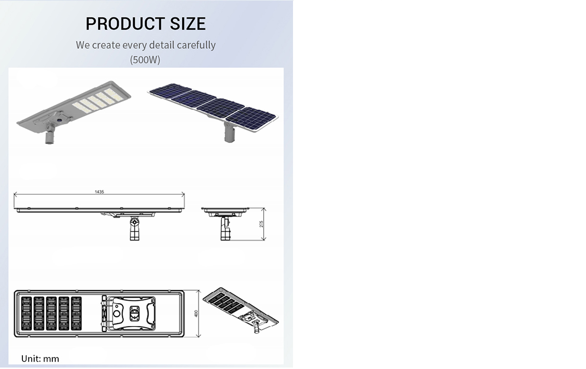 IP65 Rated Aluminum Profile Mono-Si 35W Smart Outdoor Solar-Powered LED Street Light with Solar Energy