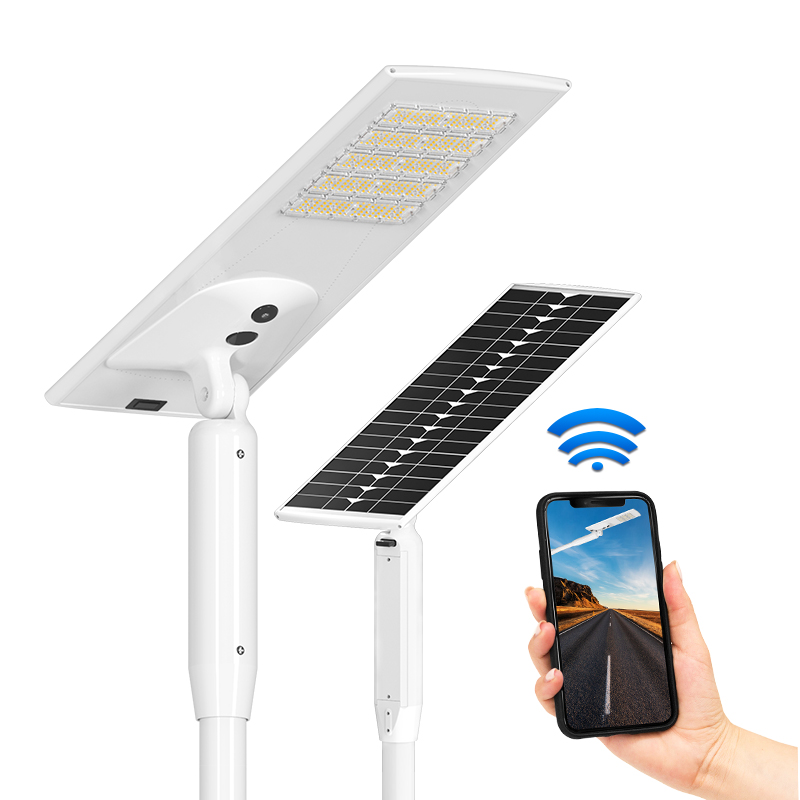 outdoor renewable energy 4g wifi IP Camera 1080P Motion integrated 80w 100w 200w 300w smart LED all in one solar systems street light with CCTV camera for pathway road courtyard