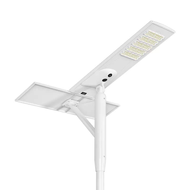 solar street light with CCTV camera Ip65 Outdoor Led Double photovoltaic panels motion sensor 90W 120W 200W 300Watt Integrated All in one