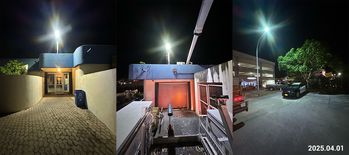 Donated two solar street lights to the Guam Police Department