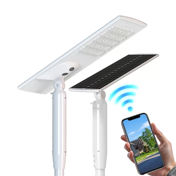 smart All in one solar street light CCTV FEILONG outdoor 4g wifi IP Camera 1080P Motion pathway road courtyard 100w 200w 300w